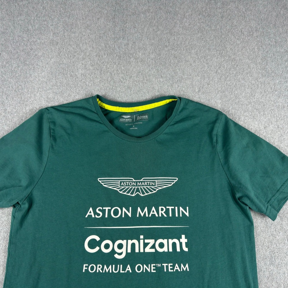 Aston Martin Pelmark Cognizant T Shirt Green‎ Men's S Pelmark Teckit Formula 1